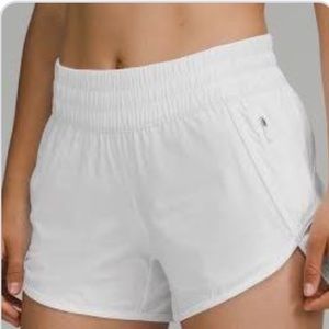 Lululemon White Tracker Shorts